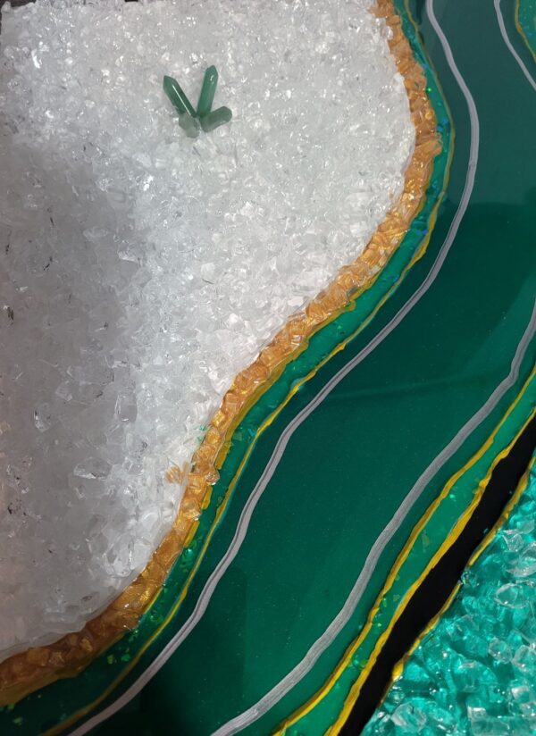 Green Geode Wall Hanging - Image 2